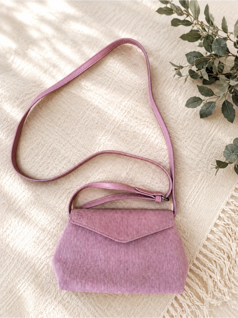 Universal Thread Mauve Corduroy Crossbody Bag